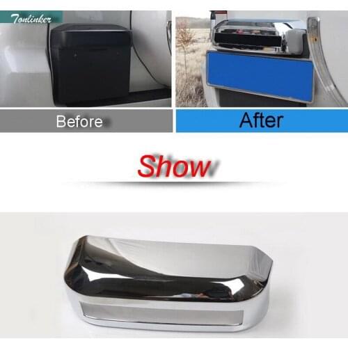 Tonlinker 1 PCS DIY Car Styling New ABS Mirror Rear Door Handle Light Box Cover Case Stickers for Toyota Prado 2010-15