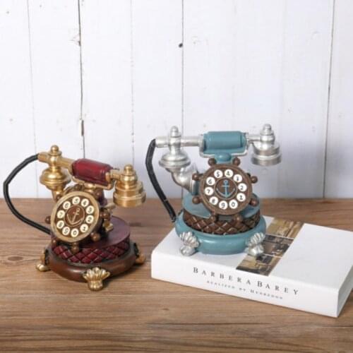 VINTAGE telephone set room study creative home decorations display European style phone handmade craft gift VINTAGE
