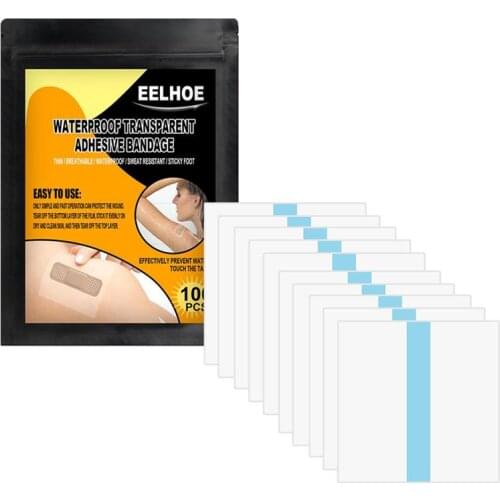 Waterproof Transparent Tape PU Film Adhesive Plaster Wound Dressing Fixation Tape Anti-Bacteria Band Bandages Sticker