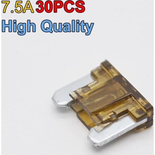 High Quality Brand 30pcs Mini Size Auto Boat Car Blade Fuse 7.5 AMP