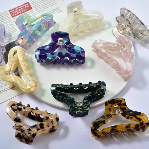 Acetate Hair Claw Clip for Women Girls Hair Barrettes Claw Crab Hairpins Fashion Hair Ponytail Holder Headwear Hair Accessories