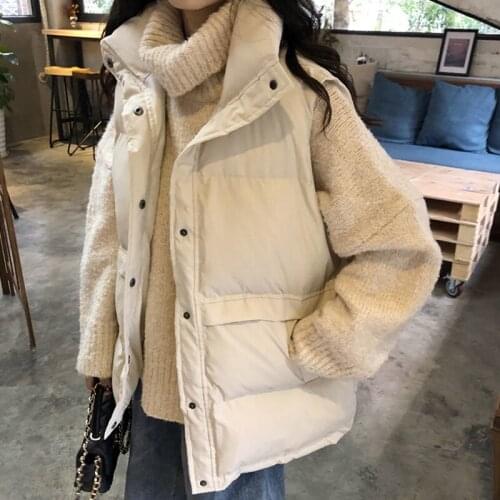 Woman Jacket Vest Winter Cotton Suit Womens Short down Vest Coat Chaleco Mujer