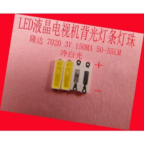100piece/lot for repair Konka Changhong Hisense LCD TV LED backlight SMD LEDs 7020 3V Cold white light emitting diode