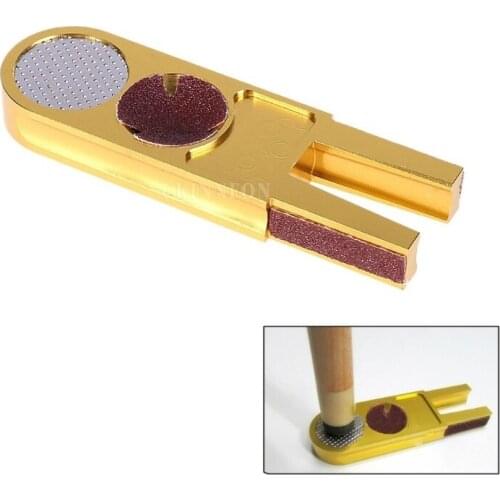 100Pcs/Lot Muti-function U-shape Solid Alloy Billiards Pool Cue Tip Trimmers Repairer Billiard Burnisher Nickel Shaper Billiard