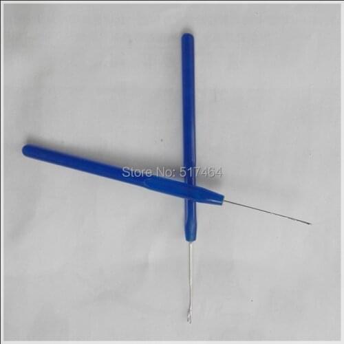 24 units/ lot plastic Handle Simple Pulling Needle,12units /bag , Micro Ring Tools for I tip hair extension hooks