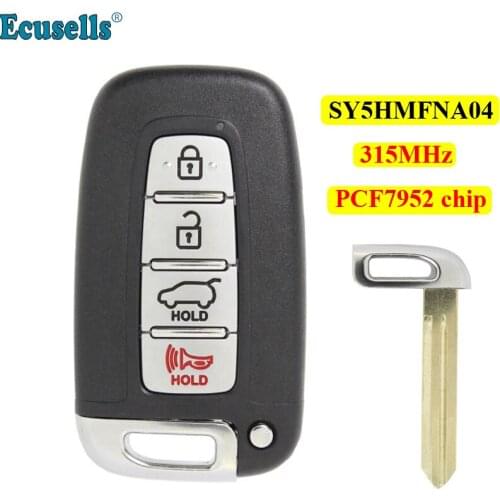 4 buttons Smart Remote Key Fob 315MHz PCF7952 chip for Hyundai Elantra Genesis Coupe for KIA Soul Forte Sportage FCC: SY5HMFNA04