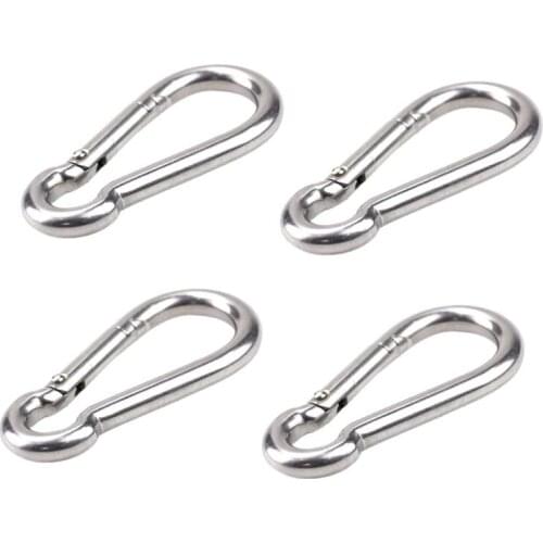 4 Pcs Carabiner Clip Spring Snap Rope Connector Hooks Heavy Duty Durable 304 Stainless Steel Swing Set Accessories Fit for 896B