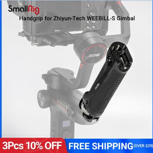 SmallRig Quick Release Handgrip for Zhiyun WEEBILL-S Gimbal Aluminum Alloy Handle With Cold Shoe Mount/ Carry Strap Slot - 2636