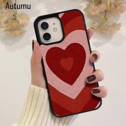 Phone Case for iPhone 12 mini X XS XR 11 Pro Max SE 2020 5 6S 7 8 Plus Samsung Galaxy S8 S9 S10 S20 S21 Retro Hearts Cover