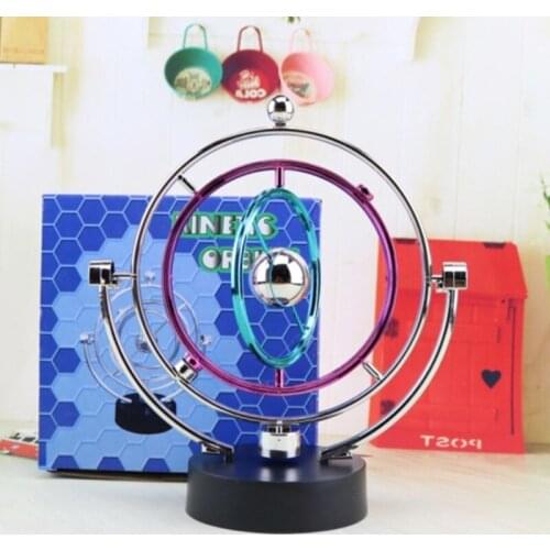 Color Celestial Orbital Perpetual Motion Instrument Armillary Sphere Table Decor Kinetic Orbital Revolving Gadget Wholesale