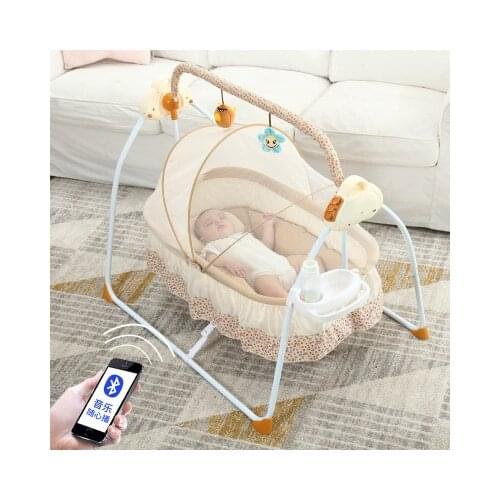 Baby electric rocking bed Smart rocking chair Newborn cradle Baby sleeping Mother relaxing