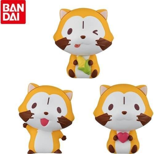 Bandai Genuine Shellless Big Head Assembled Doll Gashapon World Masterpiece Theater Capchara Rascal Anime Action Figures Toys