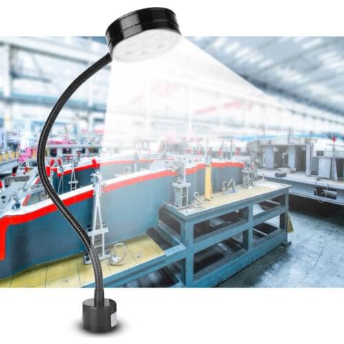 AC 110-220V 7W LED Sewing Machine Light With Magnetic Mounting Base Flexible Gooseneck Lamp For All CNC Lathe Work Lighting