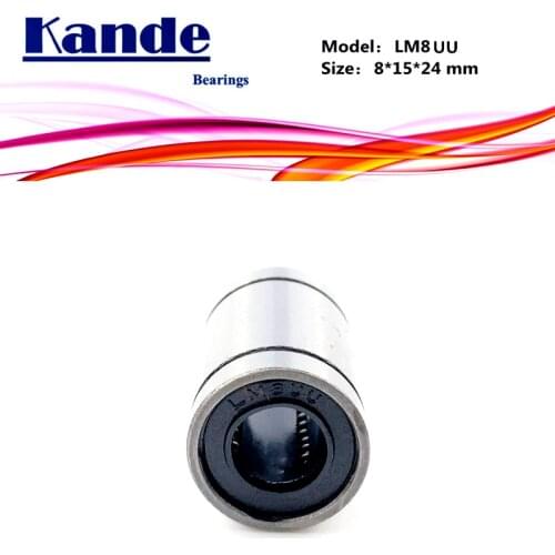 LM8UU 1pc High quality LM8 Linear Bearing 8x15x24 mm LM8 UU for 3d printer Linear Bearing SM8UU