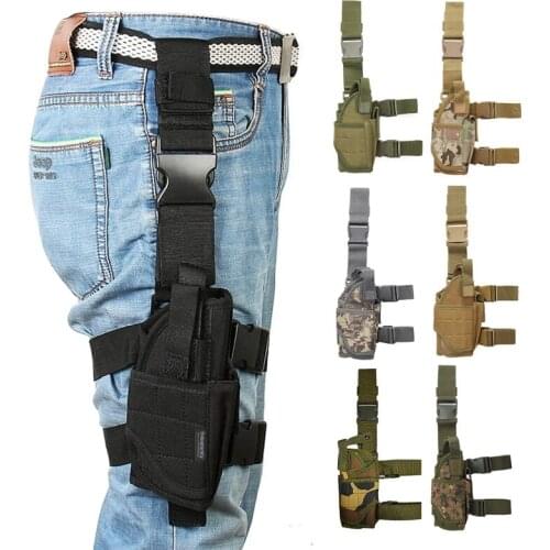 Mege Tactical Molle Drop Leg Platform & Handgun Pistol Holster Airsoft Accessories Paintball Right Handed Holster Military Gear