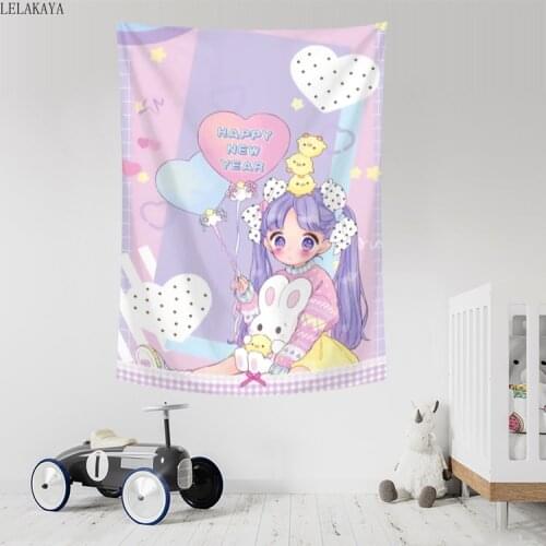 Cosplay Anime Sailor Moon Card Captor Sakura toy Little Twin Stars Soft Flannel Tablecloth Cartoon Wall Hanging Tapestry