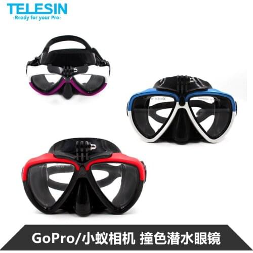 Diving goggles waterproof and anti-fog collision color swimming glasses camera accessories