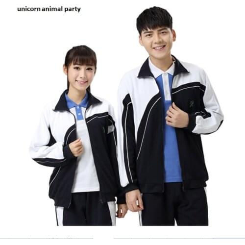 Boy students Autumn clothing Chinese fashion style students wear cotton slim long-sleeved dark blue and white patchwork coat