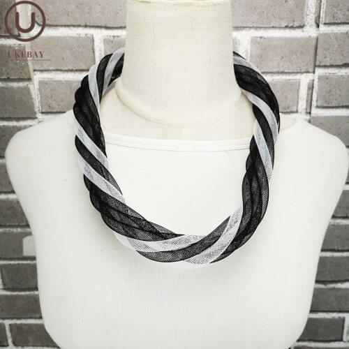 UKEBAY New Gothic Design Mesh Choker Necklace For Women Handmade Necklaces Hollow Jewelry 3 Colors Fashion Match Clothes Chokers