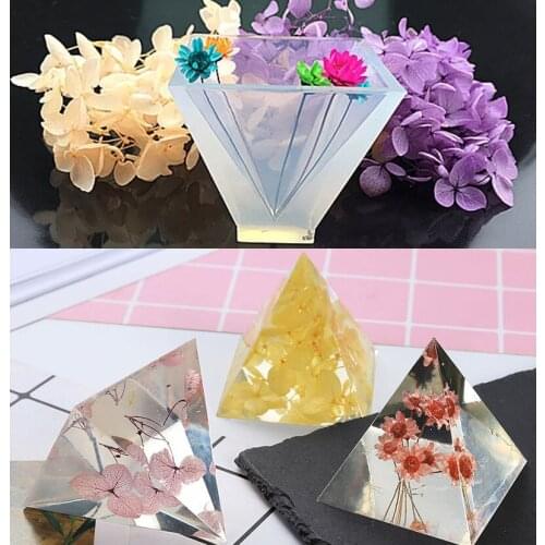 Transparent Pyramid Silicone Mould DIY Resin Decorative Craft Jewelry Making Mold resin molds for jewelry Tool Home Decoration