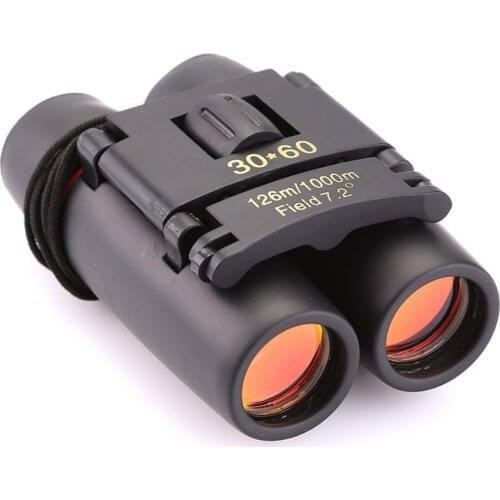30*60 Folding Compact Zoom Binoculars Low Light Night Outdoor Telescope High Definition 1000M Long Range Binoculars