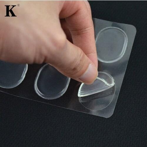 6 PCS Top Clear Cushion Foot Care Heel Grips Liner Ladies Silicone Gel Shoe Insole Inserts Pad
