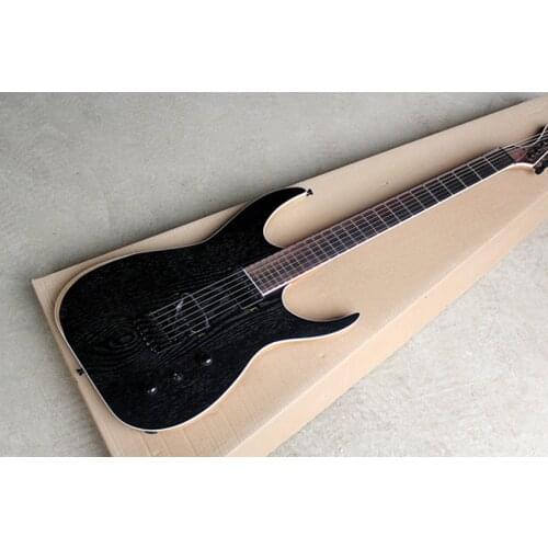Factory custom Black body Electric Guitar with Black Hardware,Rosewood Fretboard,Maple veneer,Provide customized service