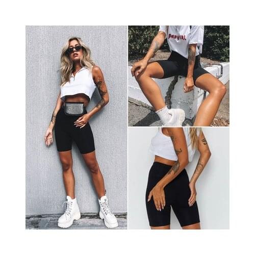 2021 summer retro high waist shorts feminine cycling shorts cotton neon green black shorts sweatpants clothing leggings sexy