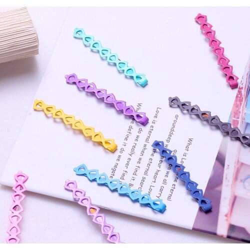 10Pcs/Lot Cute Women Girls Long Hairpins Heart Bobby Pins Metal Flat Hollow Hair Clips Hair Accessories Tools Gift
