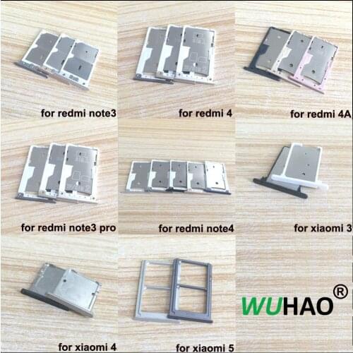 10pcs mix color For Xiaomi mi3 mi4 mi5 5 for redmi note3 note4 4 4A note 3 pro SIM Card Slot Tray Holder Socket Adapter