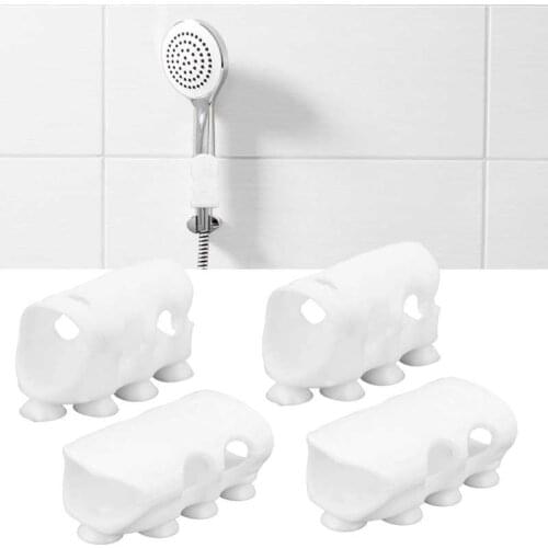 2Pcs Silicone Shower Head Holder Powerful No Drill Suction Cup Bracket Showerhead Base For Home