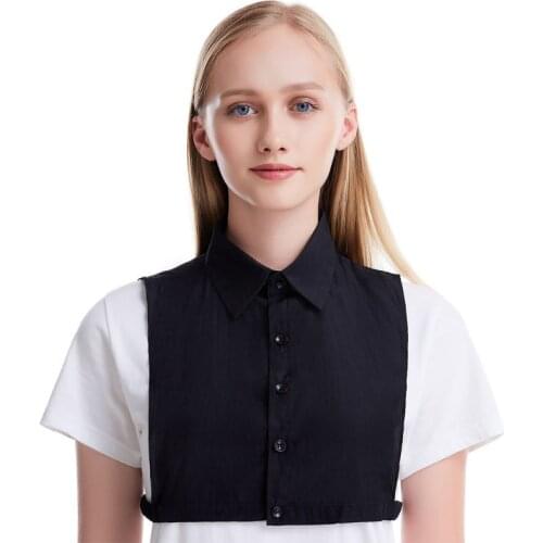 2020 Solid Color Shirt Fake Collar Detachable Square Point False Collar Lapel Blouse