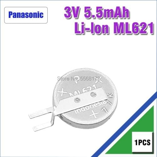 NEW Panasonic Original ML621 ML 621 replace MS621 3V 5.8MAH Rechargeable Battery