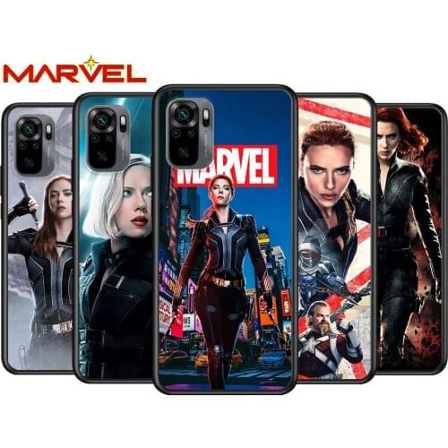 Black Widow Marvel cool for Xiaomi Redmi Note 10 10S 9 9T 9S 9Pro Max 8T 8Pro 8 7 6 5 Pro 5A 4X 4 Soft Black Phone Case