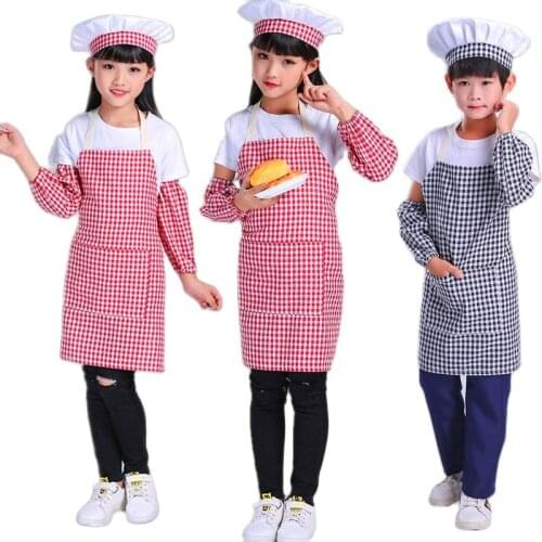 Children Cooks Professional Play Apron Suit Handmade Cook Suit Boys and Girls Stage Performance Uniform Kitchen Overalls
