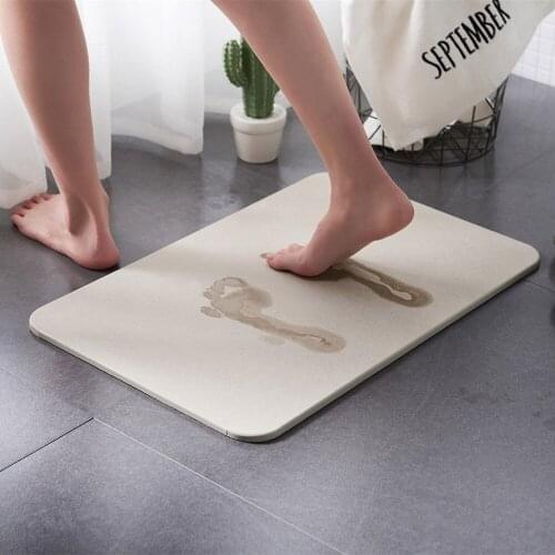 Diatom Mud Anti-slip Absorbent Fast Drying Ultra Absorbent Mat Bathroom Mat Foot Pad Floor Mat Diatomite Carpet Bath Mat Doormat