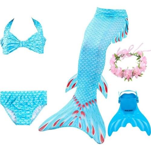 Girls Mermaid Tail Swimwear Children Mermaid Cosplay Costumes Kids Mermaid Tails Swimming Wear Summer Beach Swimmable Clothes
