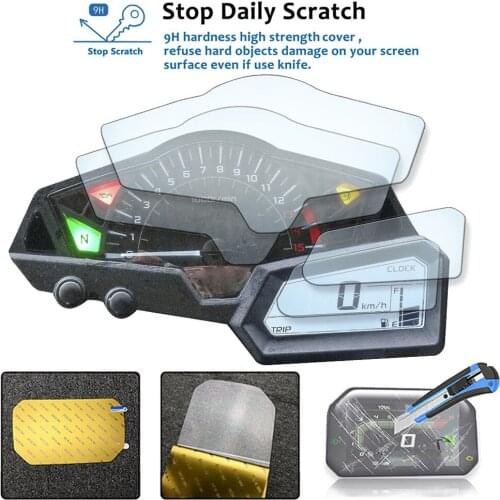 For Kawasaki Z250 Ninja 250 300 Motorcycle Instrument Protective Film Wear-resistant UV-resistant and Explosion-proof Blue Light