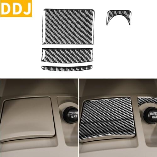 For Mitsubishi Lancer GTS ES DE 2008-2015 Carbon Fiber Ashtray Power Outlet Button Cover Sticker Modified Trim Car Accessories
