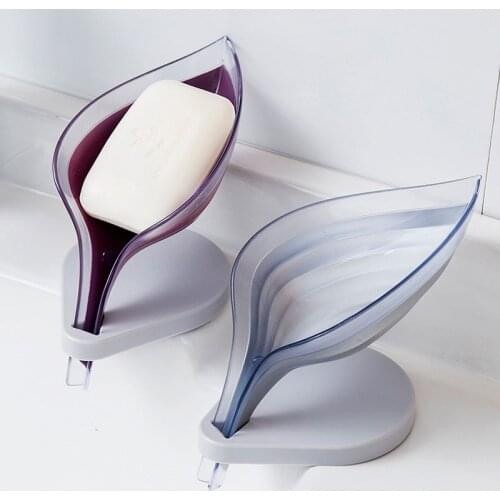 Drain Soap Box Storage Rack Multifunction Home Punch-Free Suction Cup Soap Box Leaf Drain Rack Bathroom Drain Rack