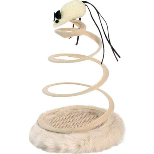 Interactive Cat Toy with Spiral Spring Plate and Funny Mouse Cat Creative Toy to Keep Fit pet supplies accessories cat tower