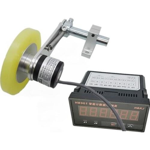 Length measuring wheel encoder with indicator Textile and printing measuring sensor