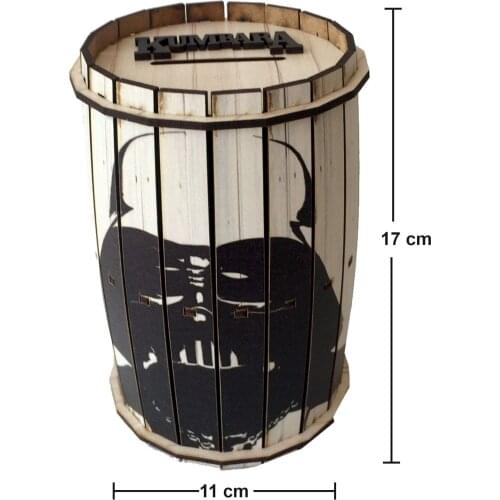Barrel Money Box Piggy Bank Handmade Barrel Wood Safe Money Bank Darth Vader