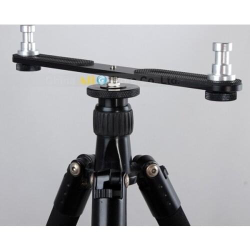 27cm Flash Bracket + 1/4 3/8 Double Stand Screw Stand Mounting Camera Holder photo studio accessories