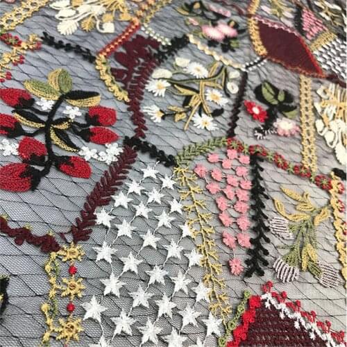 Lace157 Ripstop Embroidered Mesh Lace Fabric For Womens Dresses/Evening Dresses/Wedding Dresses/Curtain/Home Decoration Fabrics