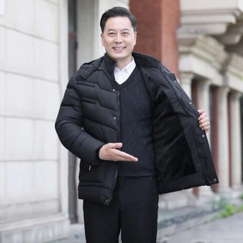Mens Autumn and Winter Coats, Middle-aged Cotton, Cotton, Cotton, Mens Thick, Plus Velvet, Dad, Mens Winter Jacket, Warm