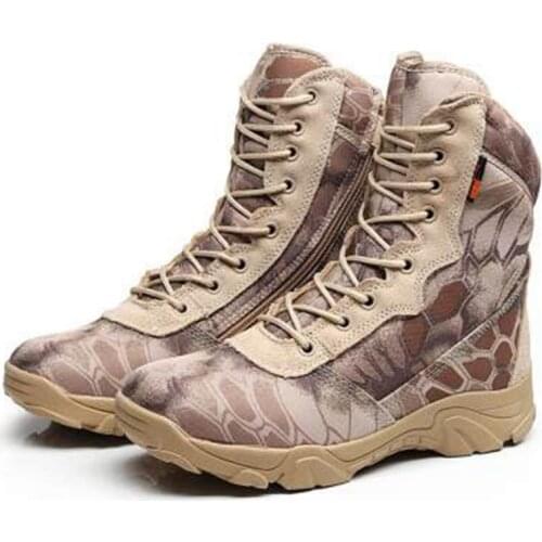 Men Tactical Shoes Military Desert Combat Boot Army Shoes Breathable Hiking Sport Hunting Shoes Work Shoes Snakes Ankle Boots