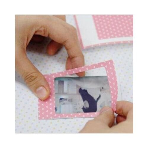 20 Pcs/Lot Candy Color Photo Albums Stickers DIY Scrapbook Decorative Paper Photos Frame For Instax Mini Film Home Decor
