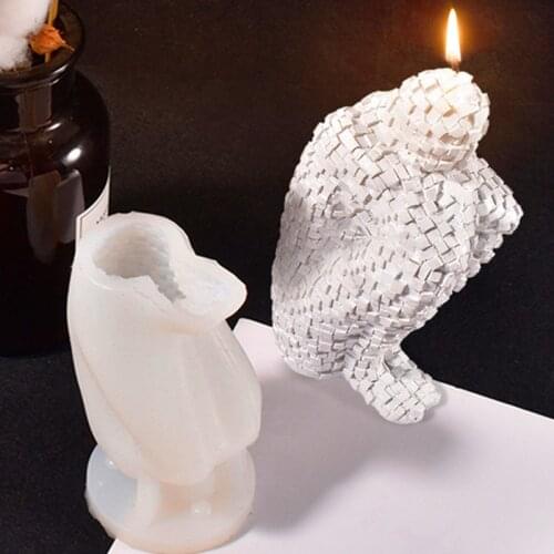 New 3D Mosaic thinker candle silicone mold meditation human body silicone mold cake chocolate mold home decoration mold handmade
