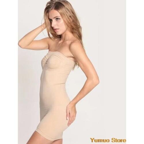 The New Flat Body Slips Shapewear WomenSexyLingerieButtLift Belly Seamless Underwear Clothes StraplessSlimmingBodySheath Shapers
